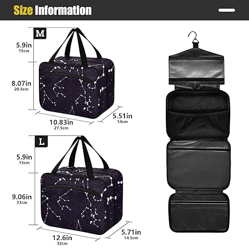 Miniatura 3 de susiyo Sky Stars and Constellation - Neceser con gancho para colgar, plegable, accesorios de viaje, tamaño grande