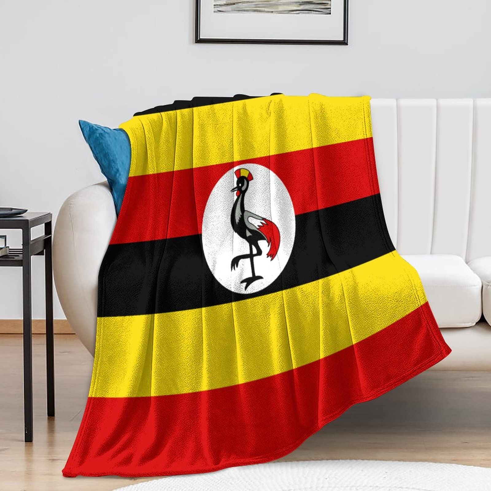 Couverture en polaire Ouganda plaid de camping léger pour lit et voyage