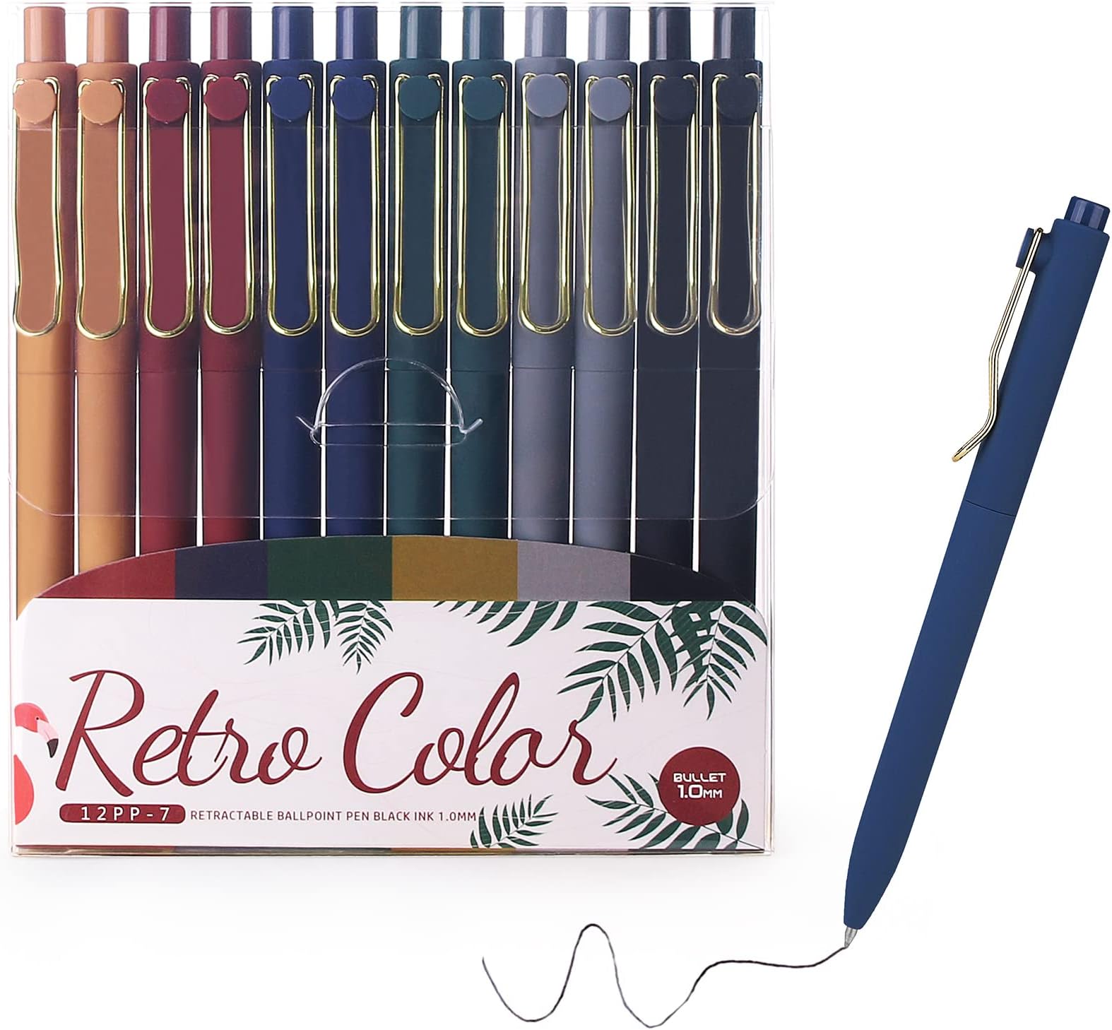 Poppin Luxe Gel Pen, Retractable, Fine 0.7 Mm, Blue Ink