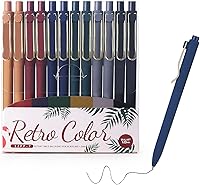 WY WenYuan 12 Pack Black Ballpoint Pens 1.0mm Smooth Writing Click Pens - Aesthetic Teacher Gifts Journaling Office Supplies