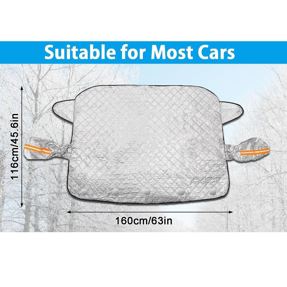 Copriparabrezza Auto Invernale Per Fiat Bravo 500 Freemont | Antighiaccio E Antineve | 4 Strati