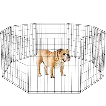 BestPet Metal Wire Playpen, 30 Inch Tall Black