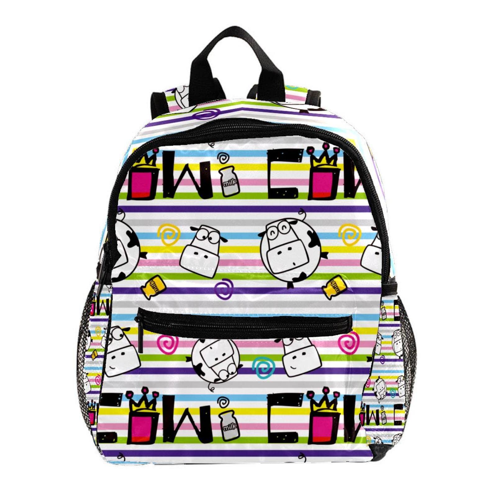 Sac à dos pour enfants multicolore à rayures 30,5 cm petit format - 6