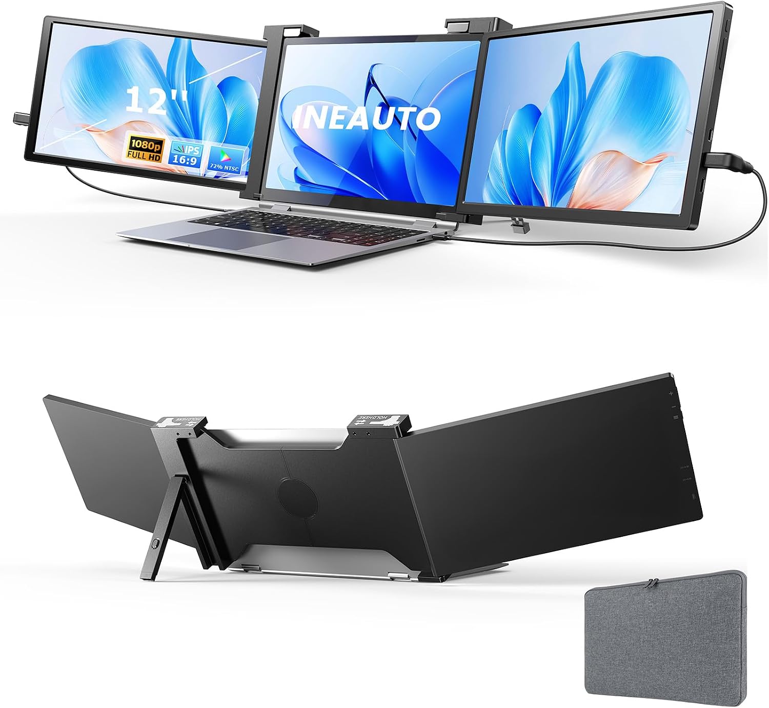 12” Laptop Screen Extender, 1080P FHD Portable...