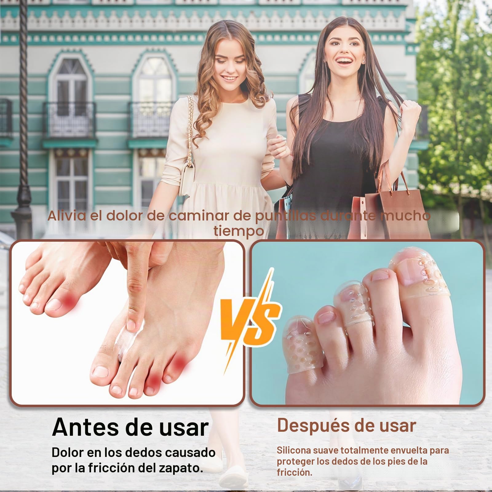 35 piezas Protector Dedos Pies, Protector Dedos Pies Silicona Transpirable, Protector Dedo Pie para Dedos Pequeños Punteras para Prevenir y Proteger Callos, Ampollas,Alivio Del Dolor De Fricción
