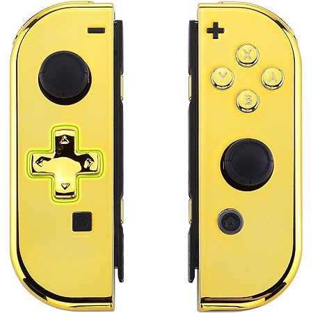 Amazon Com Extremerate Chrome Gold Joycon Handheld Controller Housing D Pad Version W Full Set Buttons Diy Replacement Shell Case For Nintendo Switch Switch Oled Model Joy Con Console Shell Not Included Video