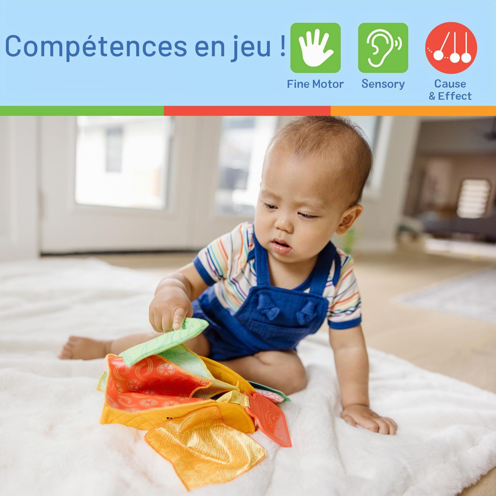 Melissa & Doug - Jouet Multisensoriel Taco À Remplir, Renverser Emmener Partout - Jeu d'Eveil - Jouet Premier Age - Jeu D'Activité, De Développement Et Apprentissage - Cadeau Bébé 6 Mois Et +