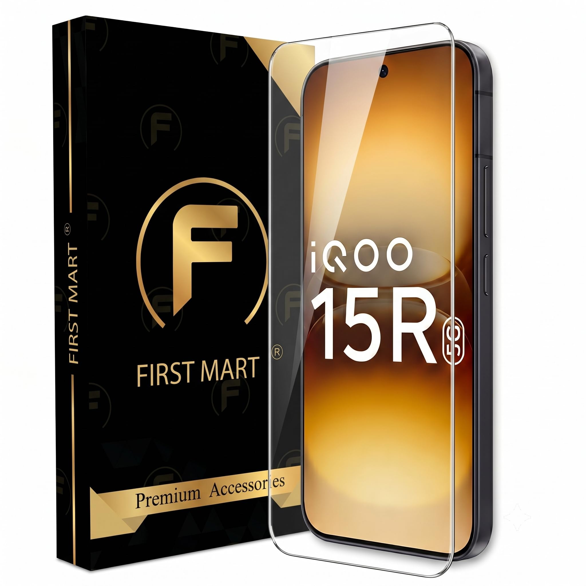 FIRST MART 3D Borderless Tempered Glass for iQOO 15R | HD Clear Edge-to-Edge Screen Protector, 9H Scratch Resistant, Oleophobic, Case-Friendly | Pack of 1-image-38