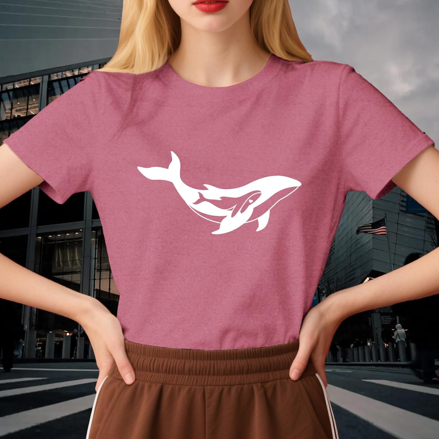 Whale Shirts for Women Whale Lover Tshirts Ocean Animal Tshirt Sea Life Tee Tops - Image 5