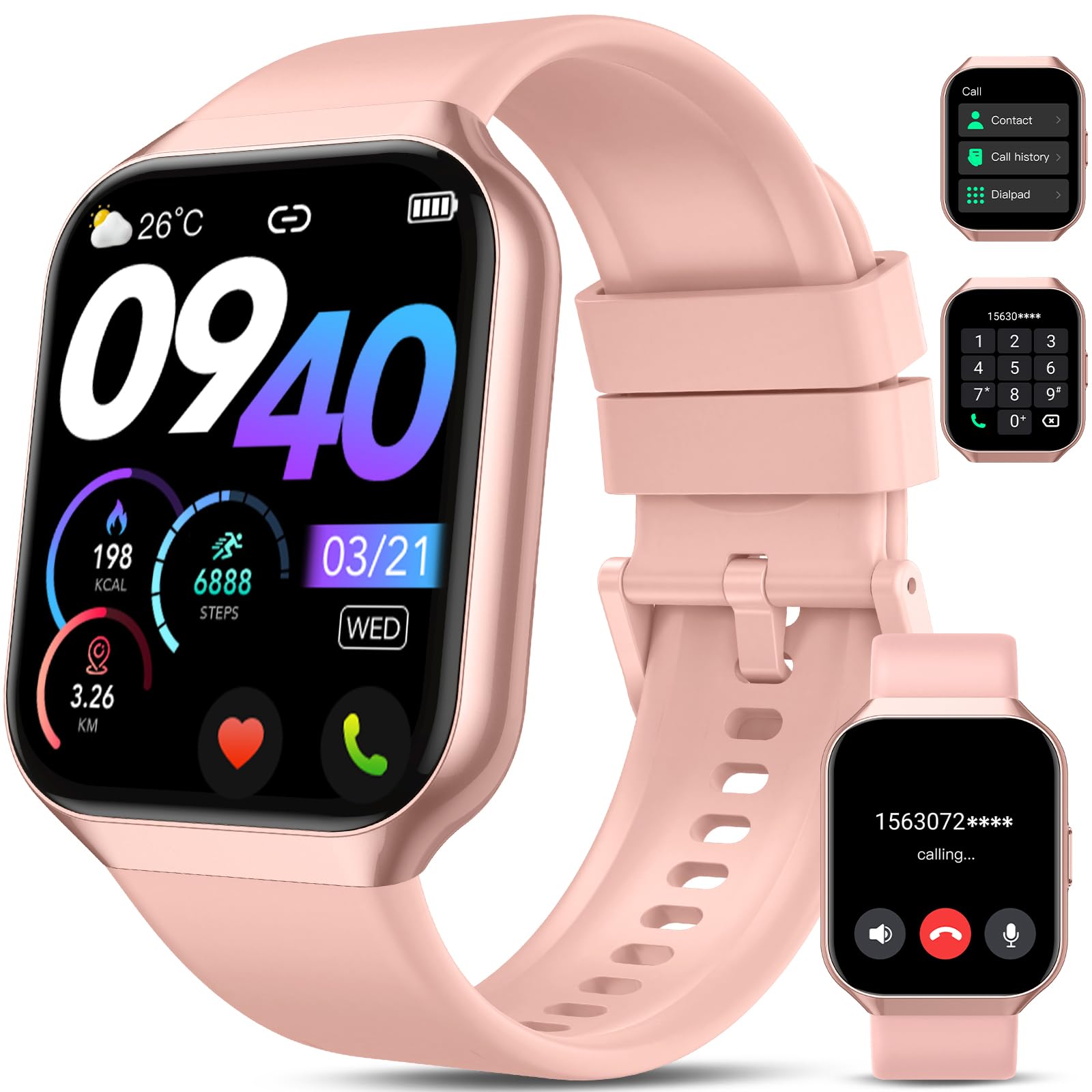 Amazon.com: QCOQ 2026 New Smart Watch, 1.96