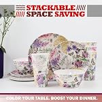 Melamine Dinnerware Set for 4-16 Pcs:Camping Dishes Set with Dinner Plates,Salad Plates,Cups and Bowls.Lightweight and Unbreakable.Indoor and Outdoor Use.
