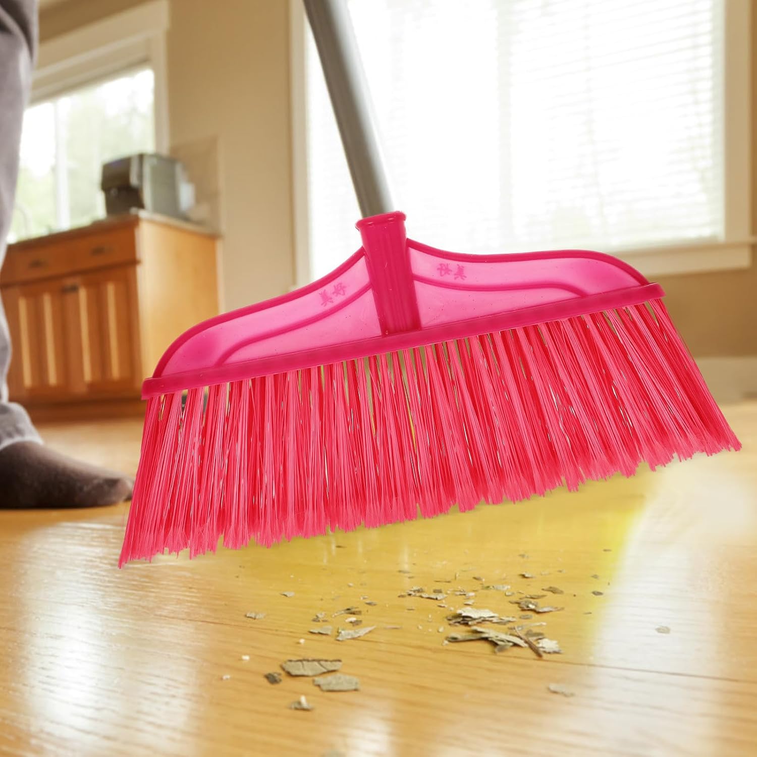 Broom Head Replacement for Household Sweeping, Small Size Hard Bristle Refill, Plastic Floor Broom Part for Indoor and Outdoor Cleaning
