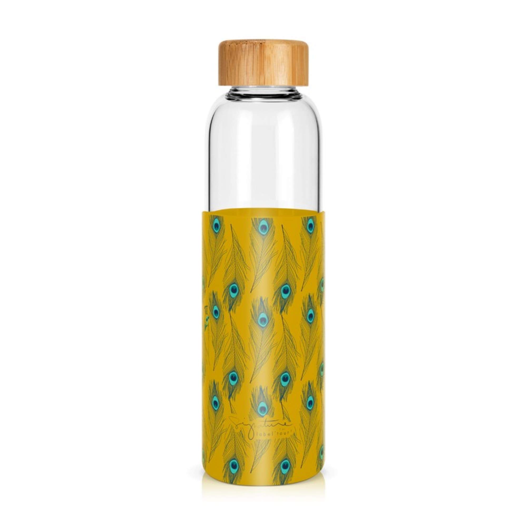 Bouteille en verre 500 ml Paon la solution écologique zéro déchet sans plastique