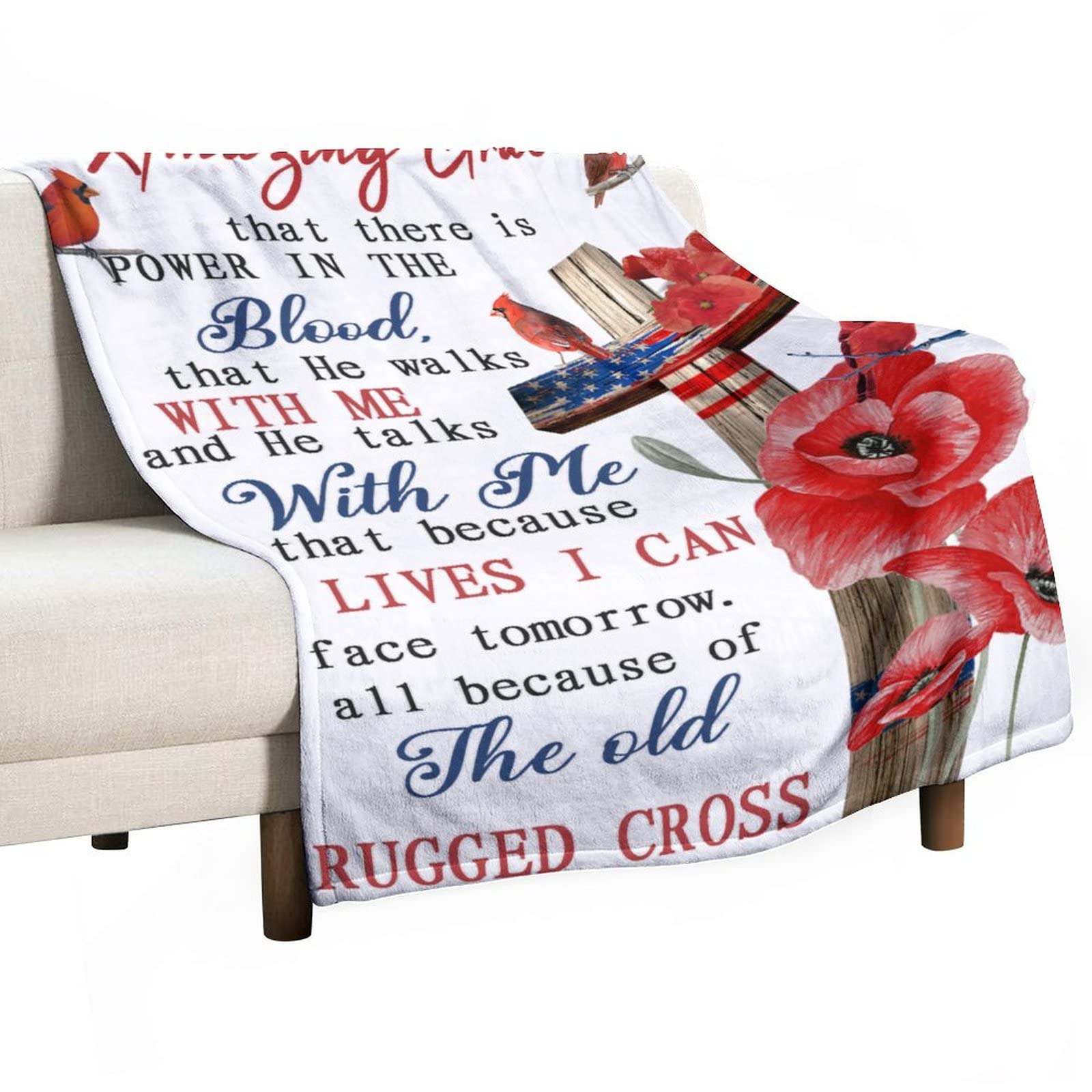 Couverture Amazing Grace 130x150 cm : le cadeau de Noël et Thanksgiving pour couples