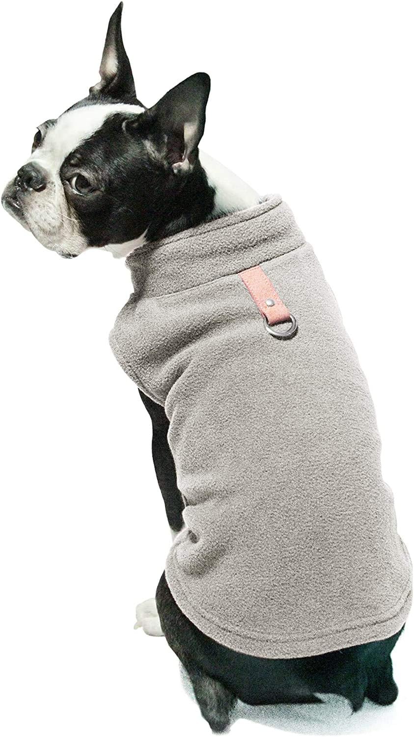 Dog Sweaters Soft Fleece Dog Sweater with Leash Ring for Small Medium Dogs (Small, Grey), Small (for Chest 13.3inch) - Image 3