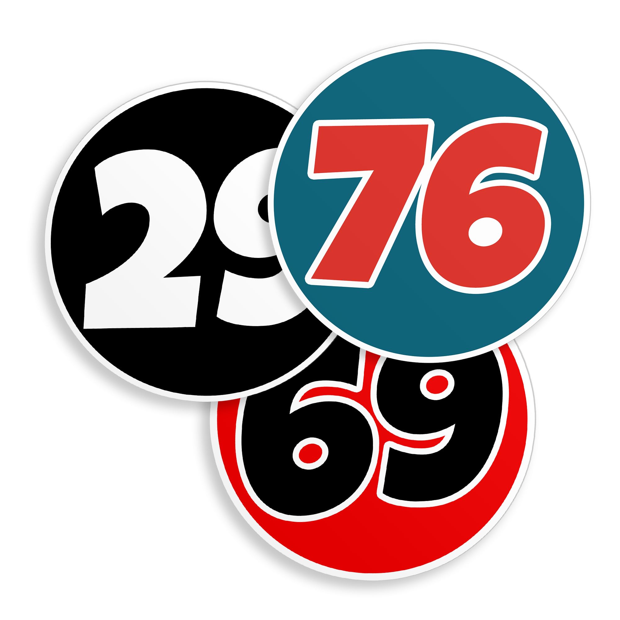 Custom Circular Racing Sticker Personalized Old School Retro Circle Racing Name Number Cars Bumper Decal Waterproof Die-Cut Vinyl Sticker for Dirt Bike Motocross Motorbike Cars Plate Racing Decal