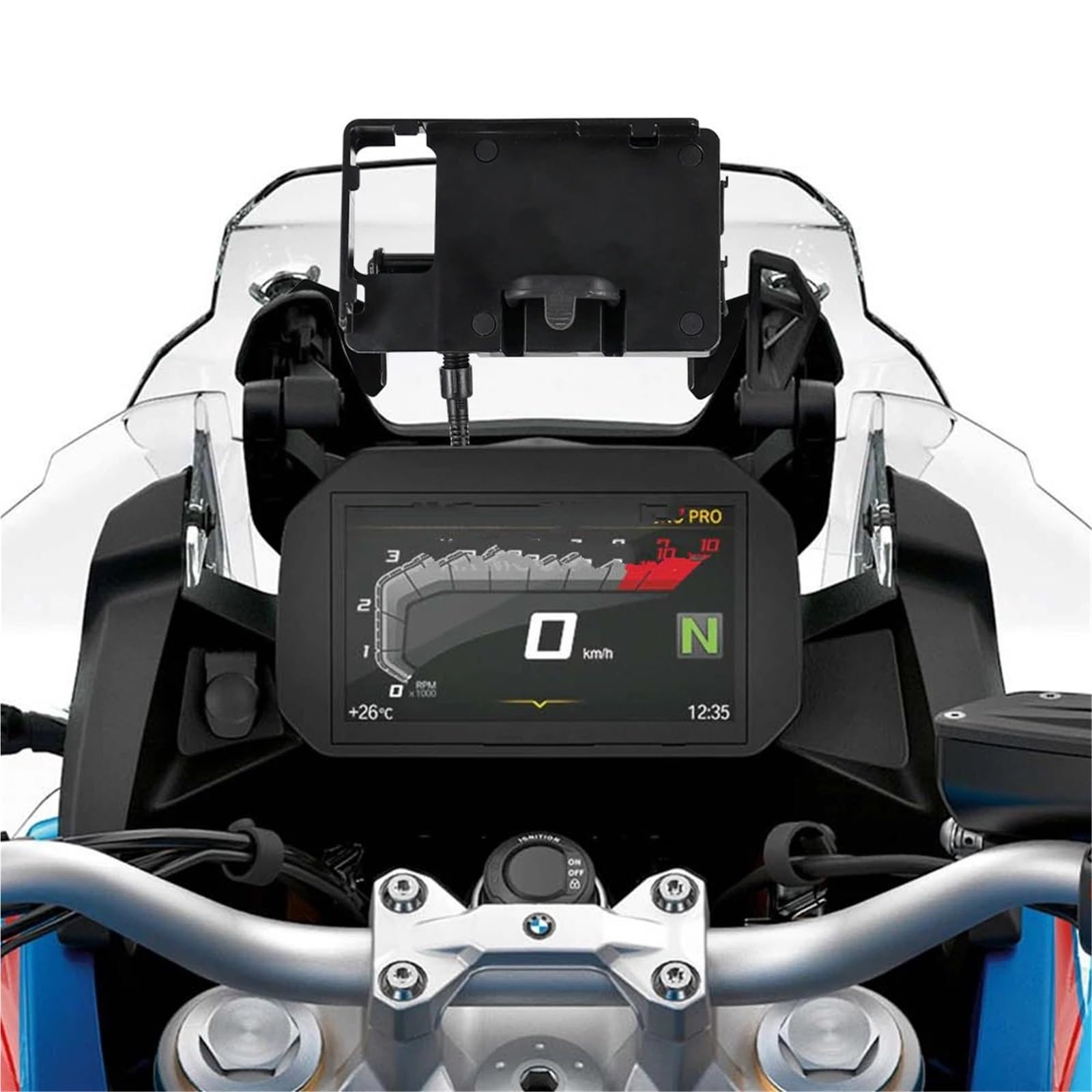 Pasuje do BMW F850GS ADV, uchwyt na szybę przednią, uchwyt na telefon komórkowy, uchwyt na nawigację GPS Uchwyt do nawigacji GPS(F850GS ADV set)