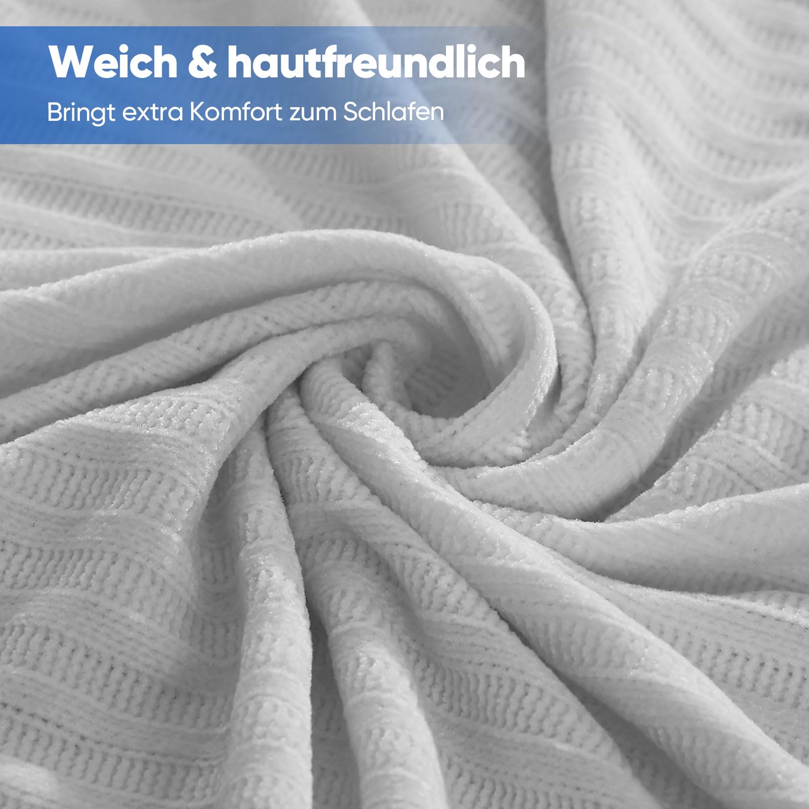 Marchpower Chenille Kühldecke 200 x 220cm, 2in1 doppelseitige Sommerdecke, Q-Max>0,5 mit Arc-Chill 3.0 Kühlfasern, mit Sofortiger Kühleffekt, Atmungsaktiv & Leicht für Sofa, Bett und Reise-Grau