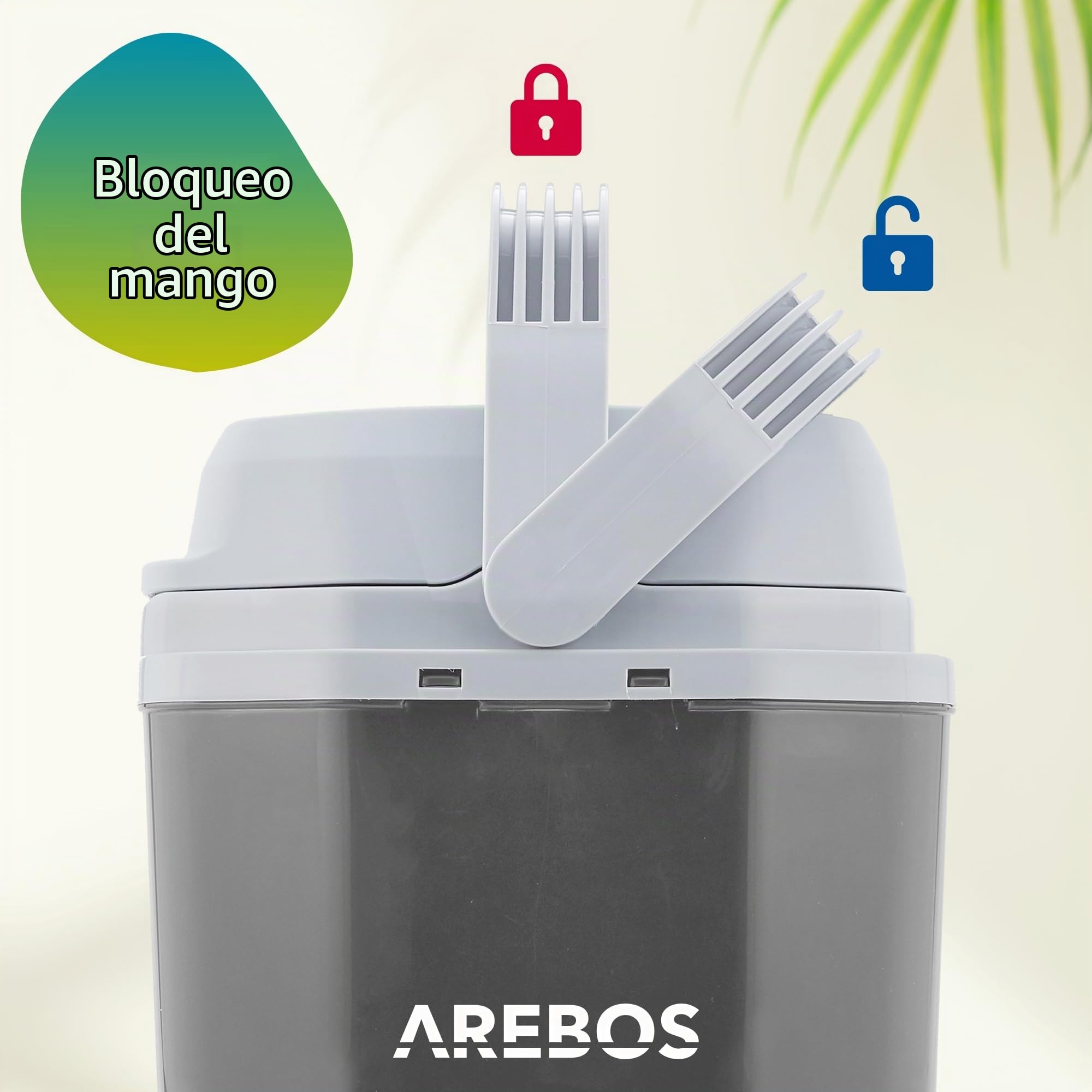 Nevera termoeléctrica Arebos de 20 l con Modo Eco | Nevera eléctrica y Calentador | 12/230 V para Coche y Enchufe | Mininevera Antracita