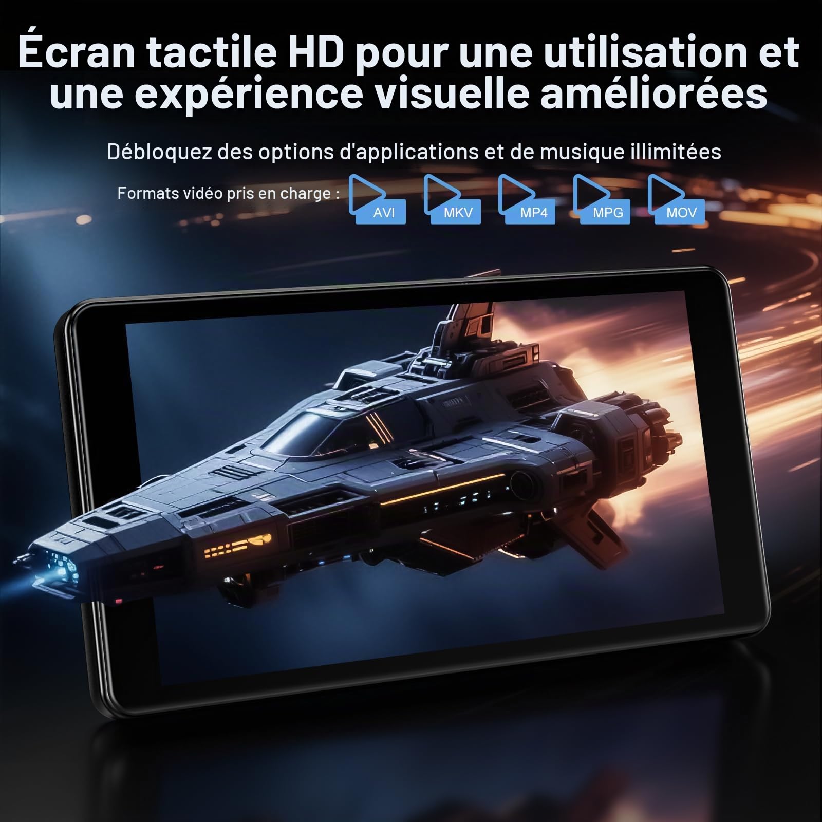 Lecteur MP3 32Go avec Bluetooth et WiFi, Caméra, Oilsky 4,02" Android 13 Lecteur de Musique HD avec Spotify, Audible, Deezer, MP4 écran Tactile et Haut-parleurs