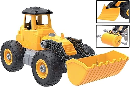 Miniatura 3 de Camión de construcción 5 en 1 DIY 71pcs Ingeniería, tractor, Construye tu propio kit de construcción, vehículo de juguete, niveladora, cazavaveras,