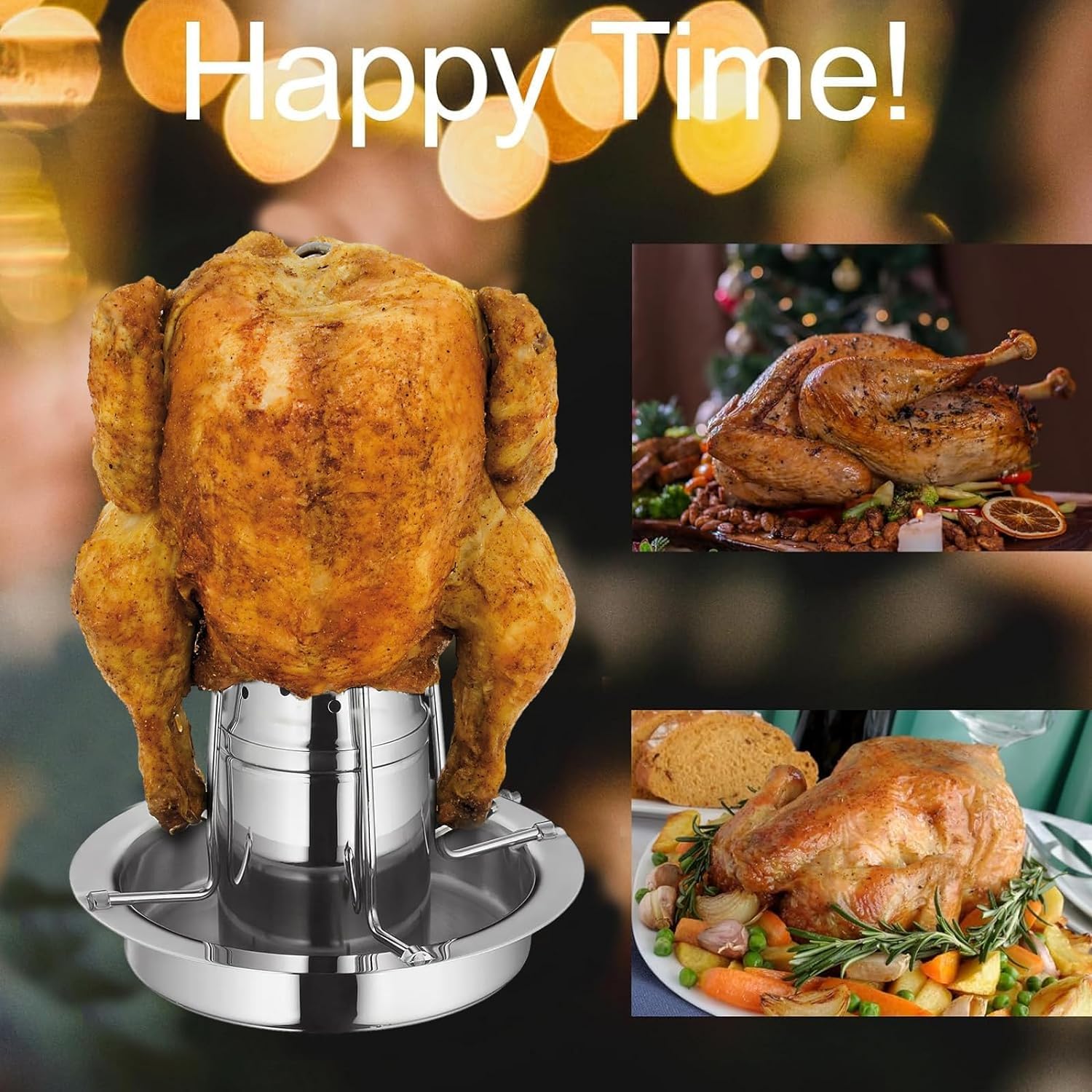 Griglia Per Pollo In Acciaio Inox - Supporto Verticale Per Forno E Barbecue - Foto 9