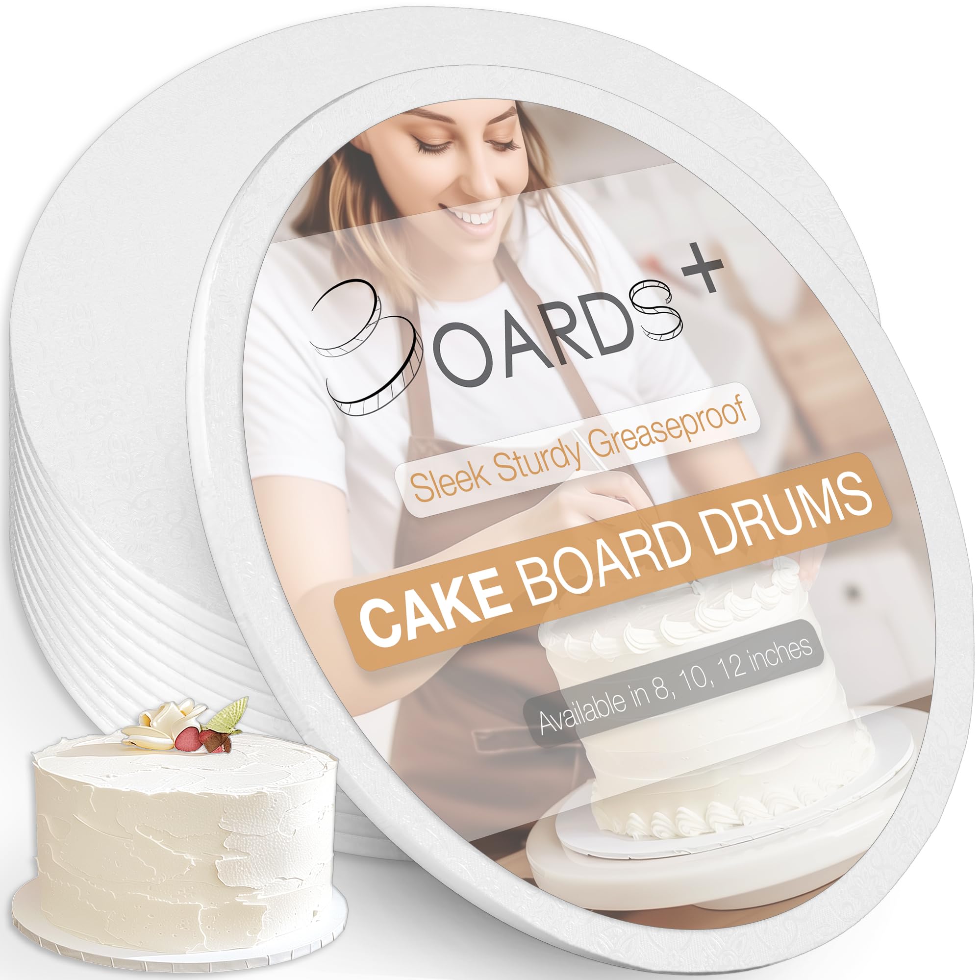Cercles à gâteau fins 8 pouces de 26 cm pour fonds de tartes et entremets