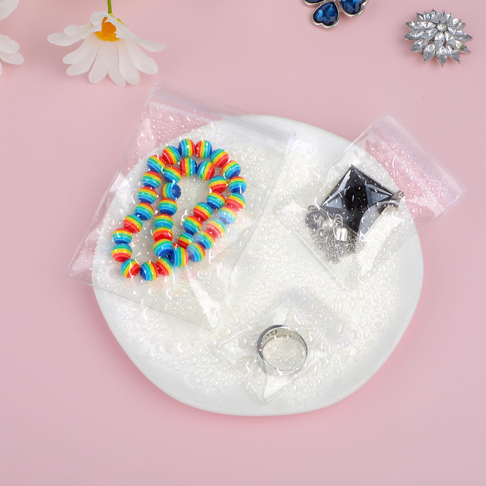 Bolsas Transparentes Para Joyas Fnuiddt Paquete De 100 Bolsas De