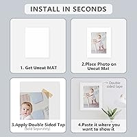 Vista 7 de Paquete de 10 tableros de respaldo solamente – Tablas de base blancas sin cortar de 11 x 14 pulgadas, sin ácidos y con núcleo blanco, ideal