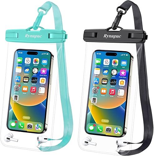Bolsa impermeable para teléfono  Funda impermeable para teléfono celular de 8.5 pulgadas para viajes a la playa, soporte impermeable para teléfono