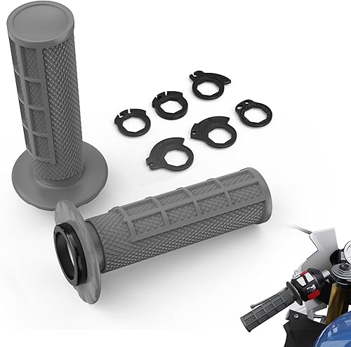 DAYIMADE Mango de agarre antideslizante, empuñaduras universales para manillar de motocicleta con la leva a presión, agarre de mano de goma para