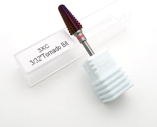 VOI- Carbide Tornado 3XC Nail Drill Bits for Remove Acrylic Hard Gel and Dipping Powder- Fast Remover Drill Bit Easy to Use for Beginner Long-Lasting - Purple Size 3XC