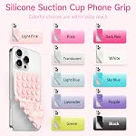 Yojaro Silicone Suction Cup Phone Case Mount, Double Sided, Hands-Free Strong Grip Holder for Selfies and Videos, Silicon Phone Stand for iPhones and Android, Black