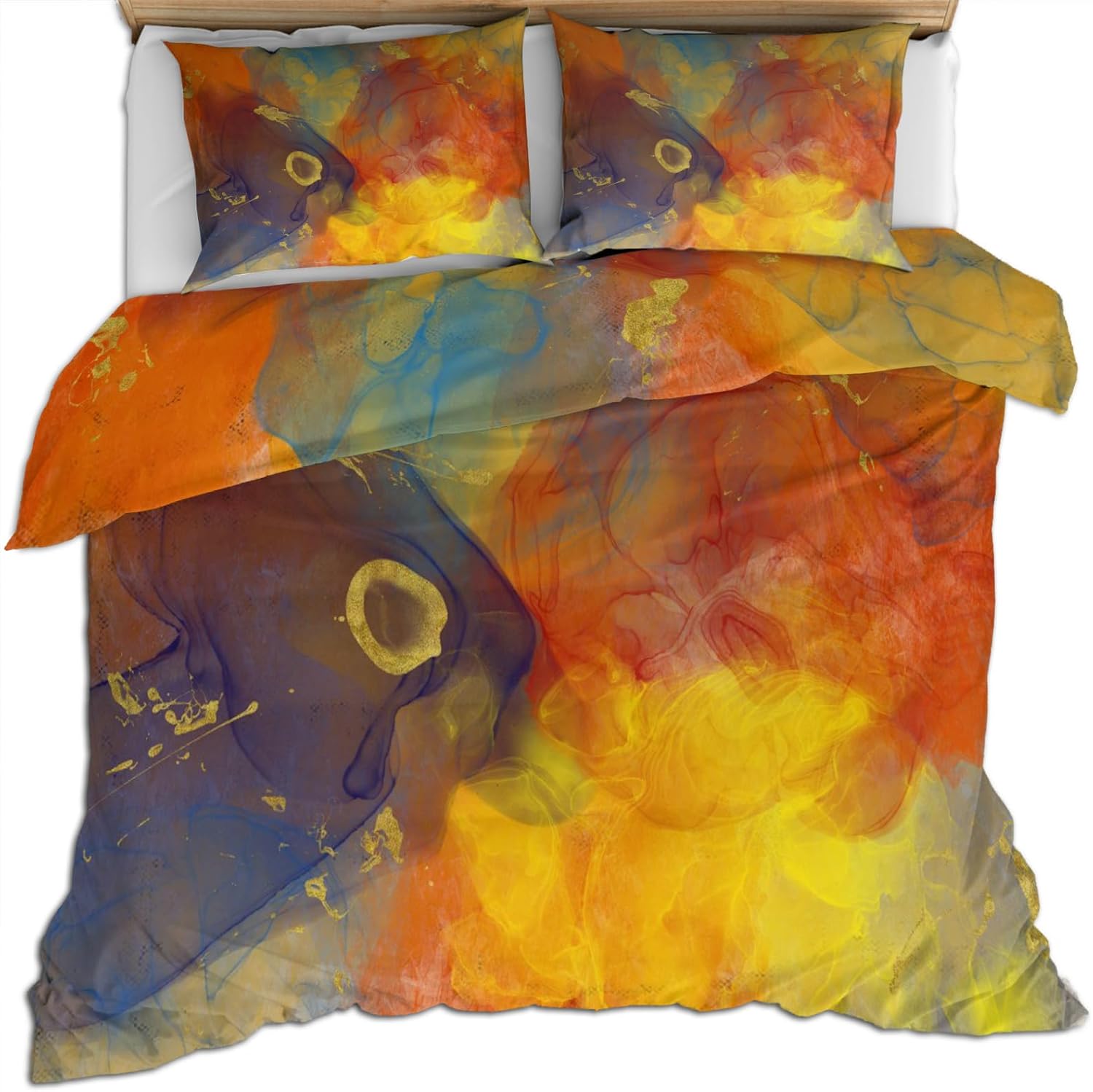 Flowers Duvet Cover Twin Size, Florals Bedding Minimalism Decorative Kids' Duvet Cover Sets Ultra Soft Bedding with Zipper Closure for Kids Room Teen Bed Decor