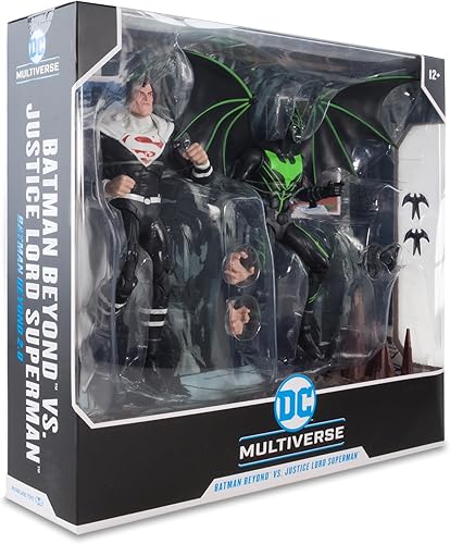 Miniatura 15 de DC Multiverse - Figura de acción Batman Beyond de 2.0-7 pulgadas, Batman Beyond vs. Justice Lord Superman, paquete de 2 unidades
