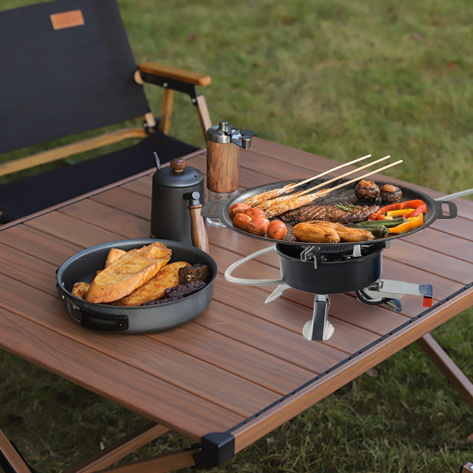 Kohlenstoffstahl Grillplatte Geriffelt,Kohlenstoffstahl Voreingebrannt Zum Braten,Grillplatte Gasgrill Und Holzkohlegrill Geeignet,Grillpfanne Groß,Kohlenstoffstahlpfanne Und Bratpfanne,Ø:30cm