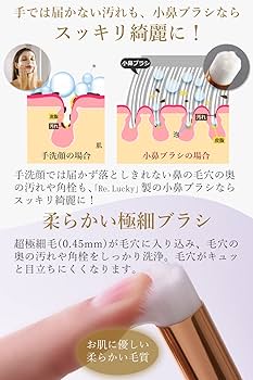 Amazon | [Re.Lucky] 毛穴 小鼻 ブラシ (お花型) 洗顔ブラシ 毛穴 角栓