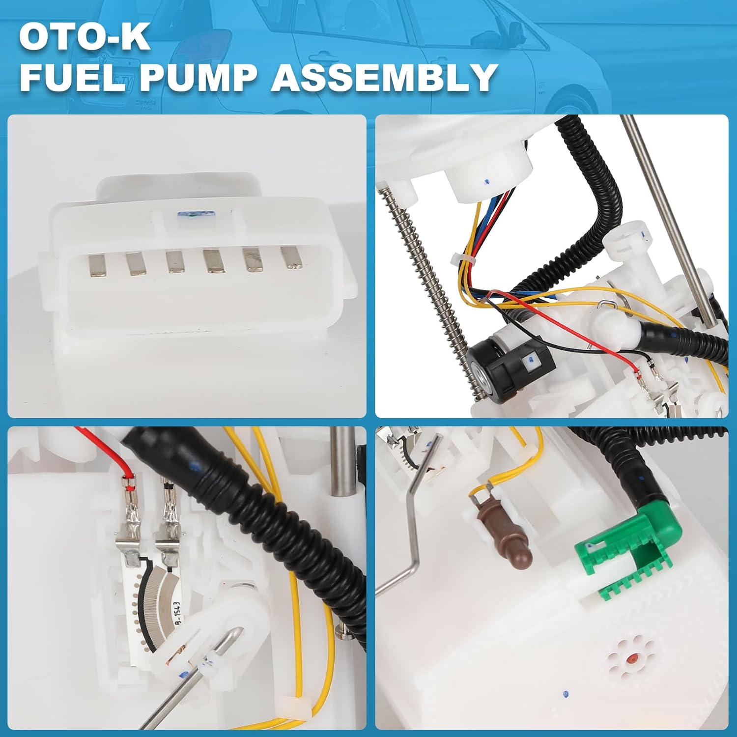 OTO-K Electric Fuel Pump Module Assembly Compatible with Nissan Pathfinder 2017 2018 2019 & Infiniti QX60 2017 2018 2019, 3.5L, Gas, with Pressure Sensor Replaces FG2307, 170409PJ0A