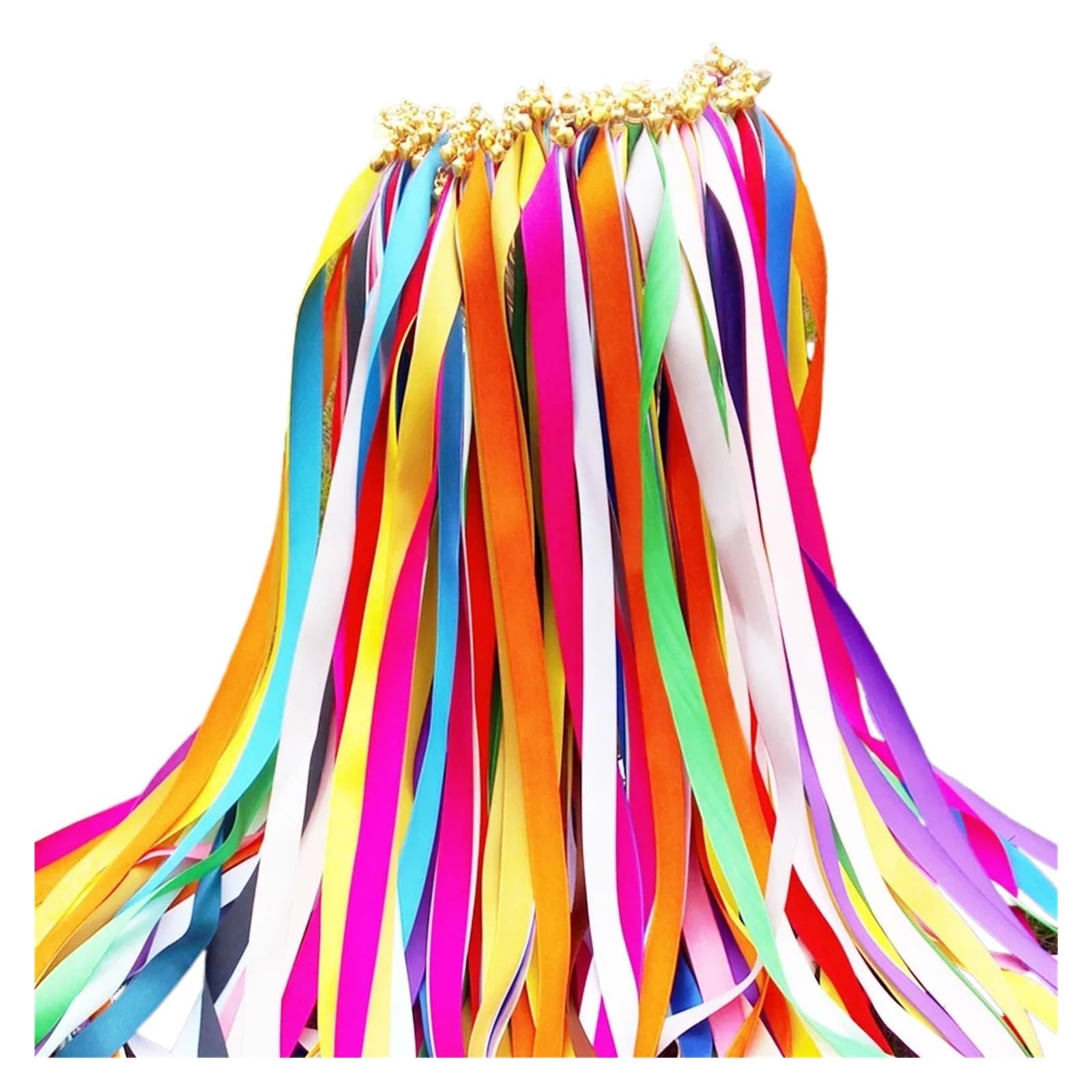 HochzeitsstäBe Mit Band 100 Stück bunte Hochzeitsbänder mit Glöckchen, Luftschlangen for Party- und Feiertagsdekoration