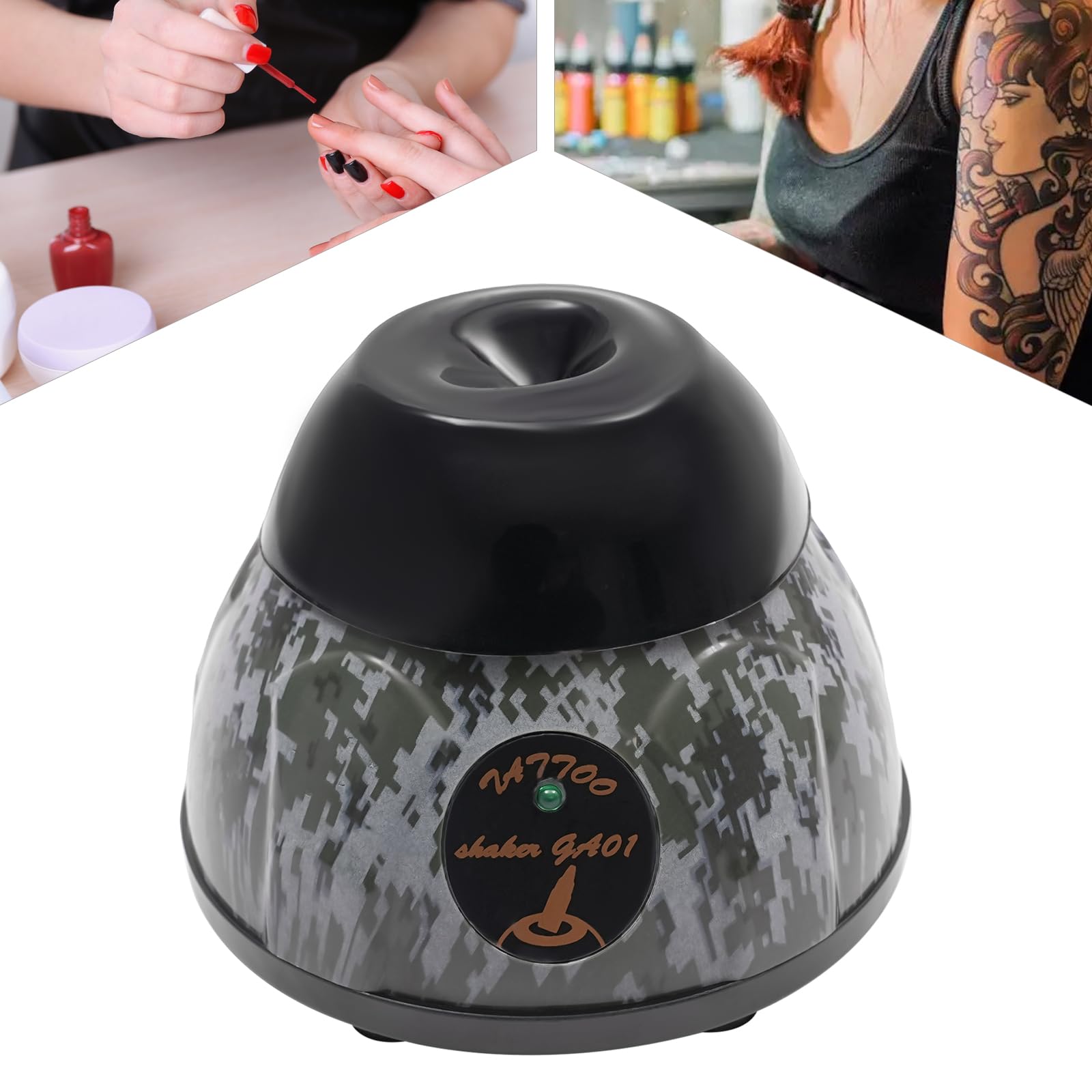 Mini Vortex Mixer, 5200rpm Camouflage Vortex Mischer, Elektrischer Lab Schüttler Farbmischer für Reagenzglas, Paint Shaker für Tinte, Wimpernkleber und Nagellackschüttler