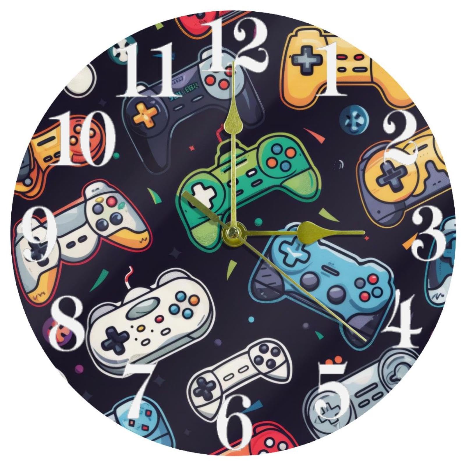 Horloge murale mécanique quartz silencieuse sans tic-tac à grands chiffres