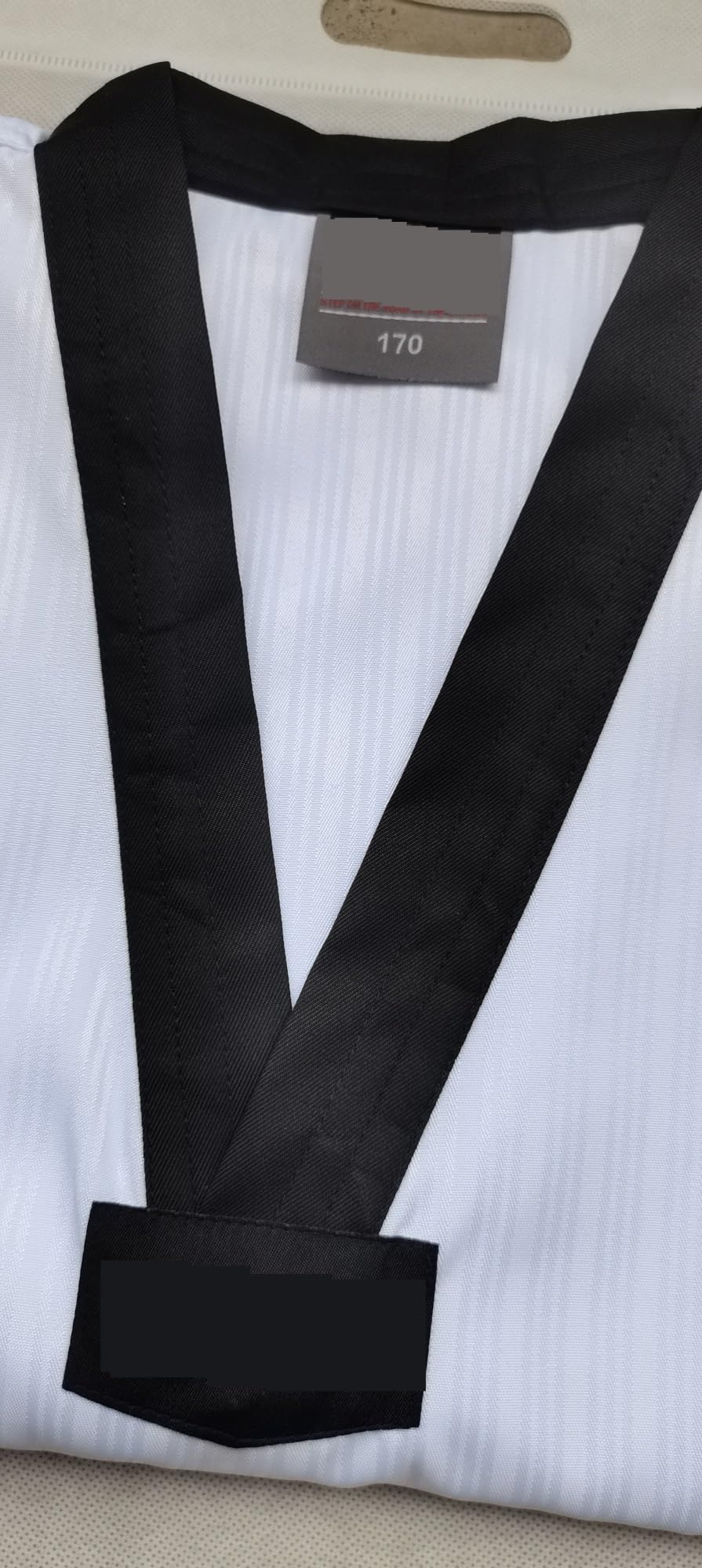 Uniforme Gi de manga larga a rayas, ropa blanca de Taekwondo, ropa de Karate y Judo, niños y adultos, Unisex para Entrenamiento