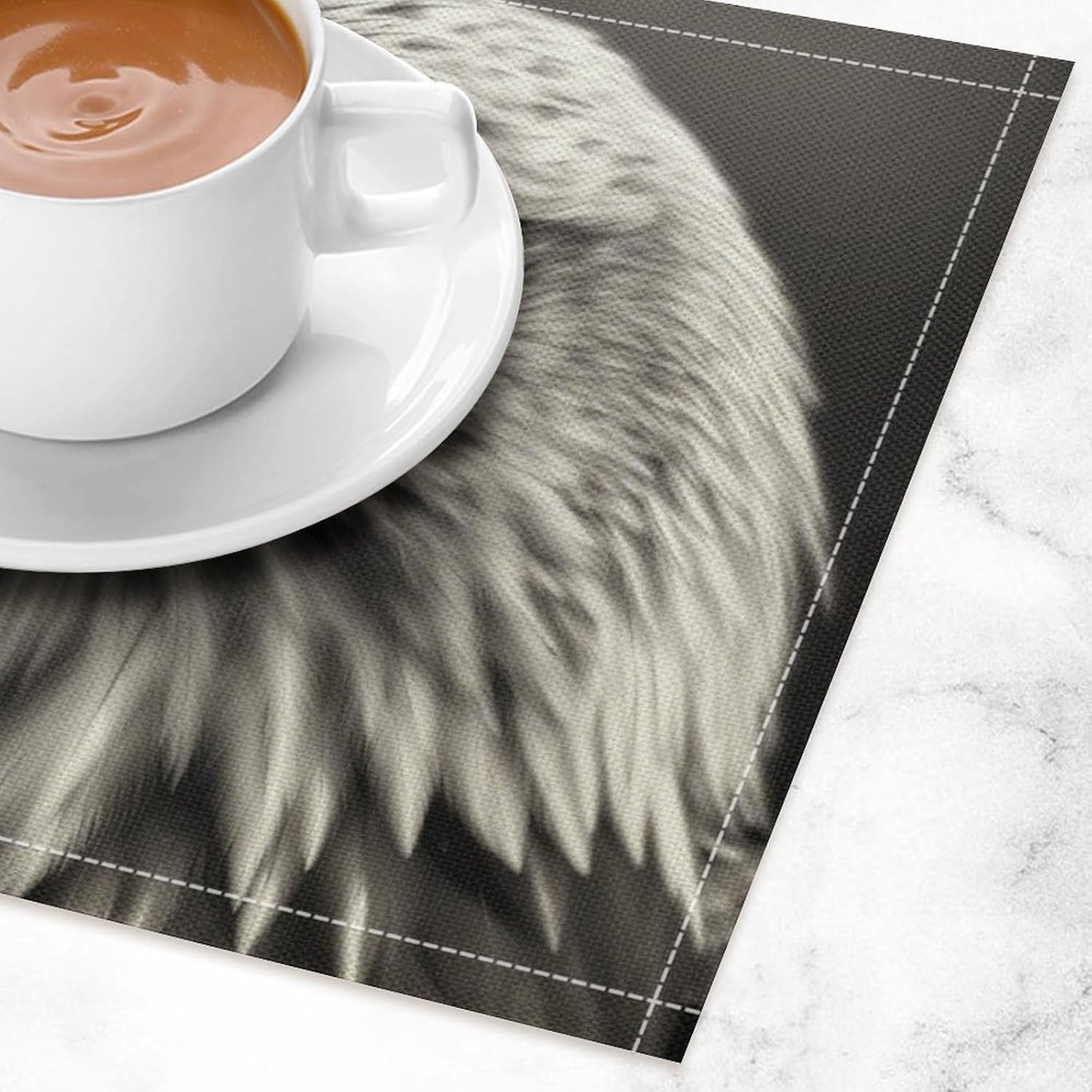 Place Mats Hawk Black and White Print Eco Friendly Non Slip Washable for Kitchen Dining Office Table Setting