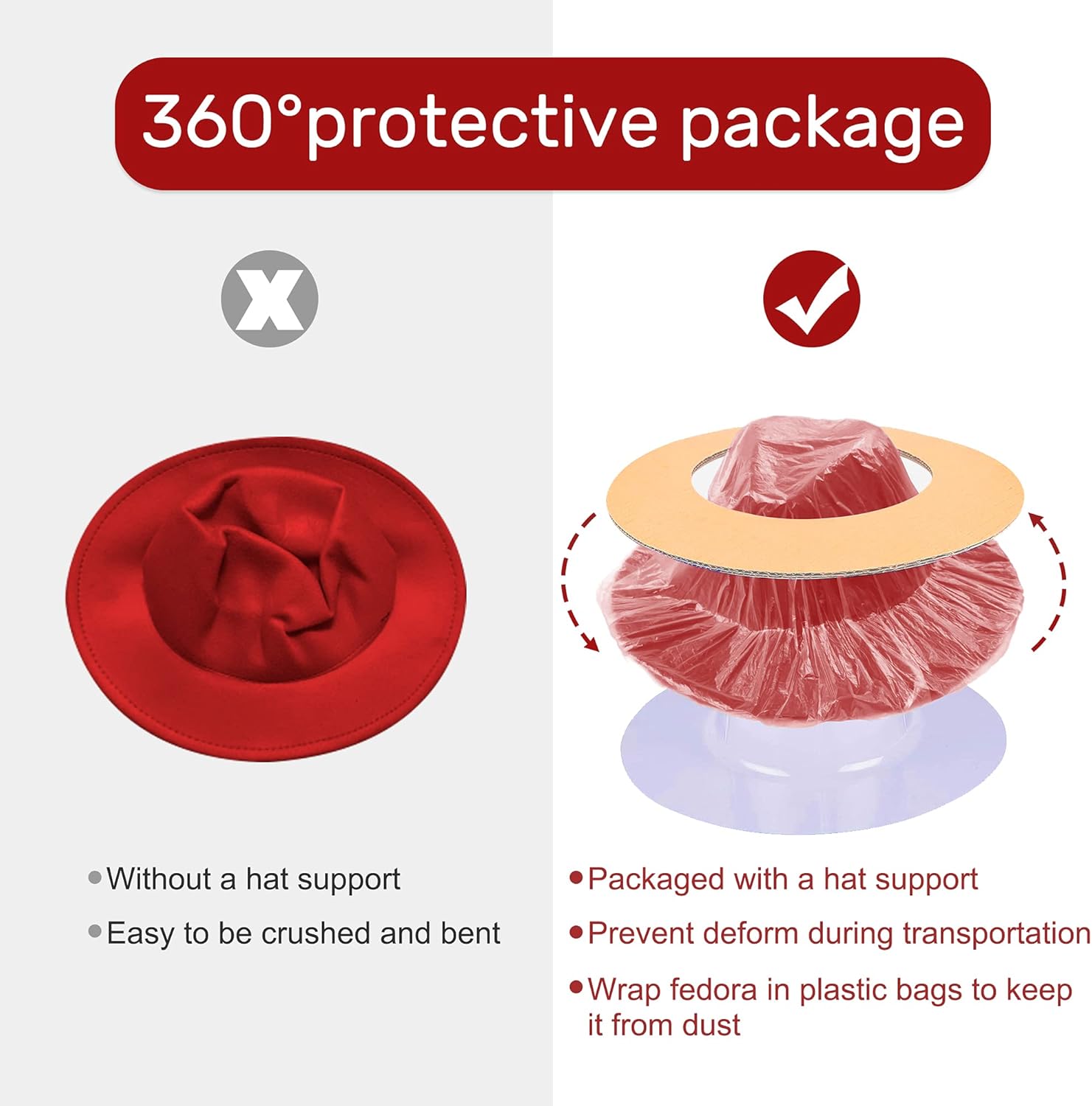 Kids Classic Wide Brim Fedora Hat Children Boys and Girls Felt Hat with Bowknot/Belt Buckle - Image 6