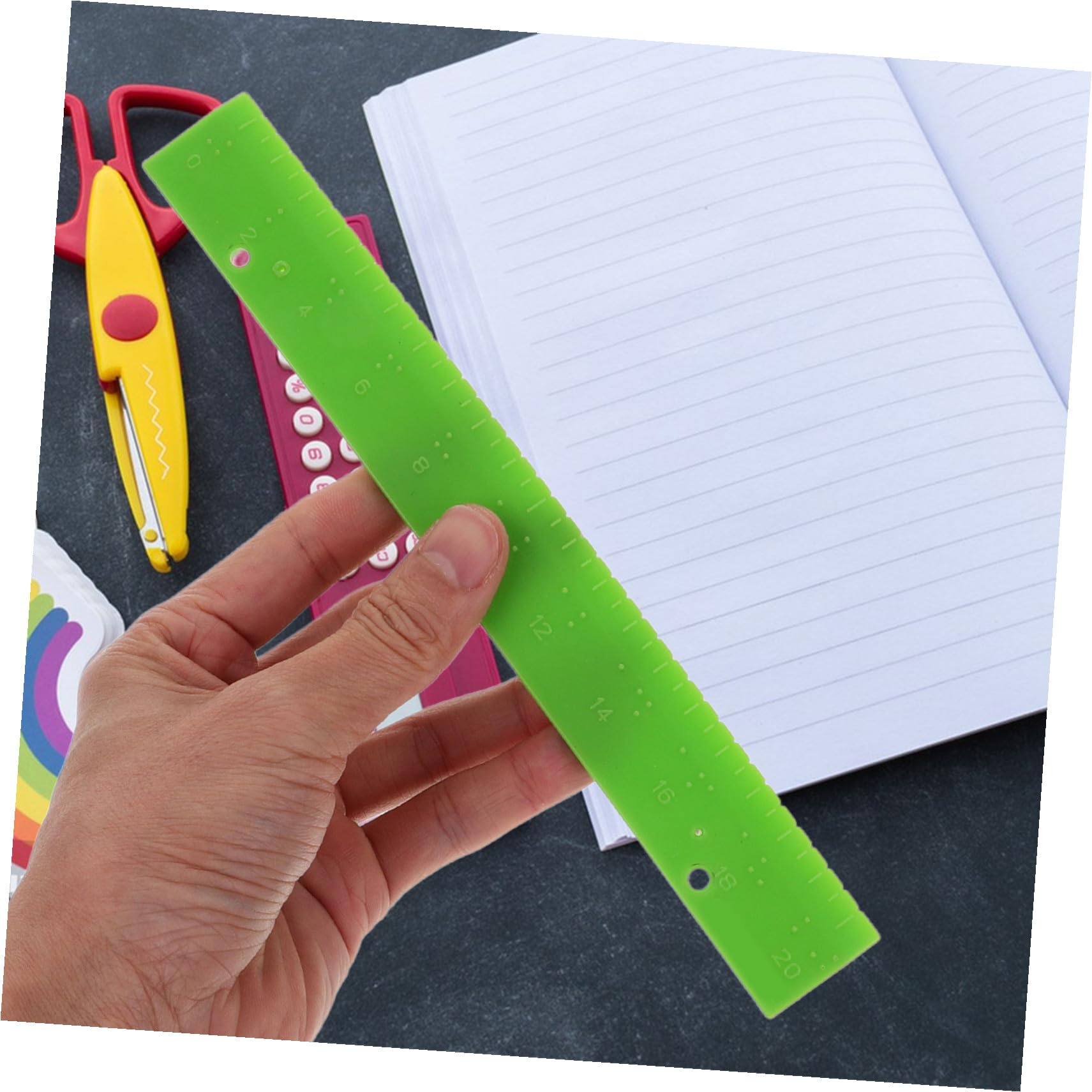 ERINGOGO 3 Pezzi Righello Braille Tattile per Apprendimento Strumento Didattico per Non Vedenti Accessorio Pratico e Resistente per Uso Scolastico