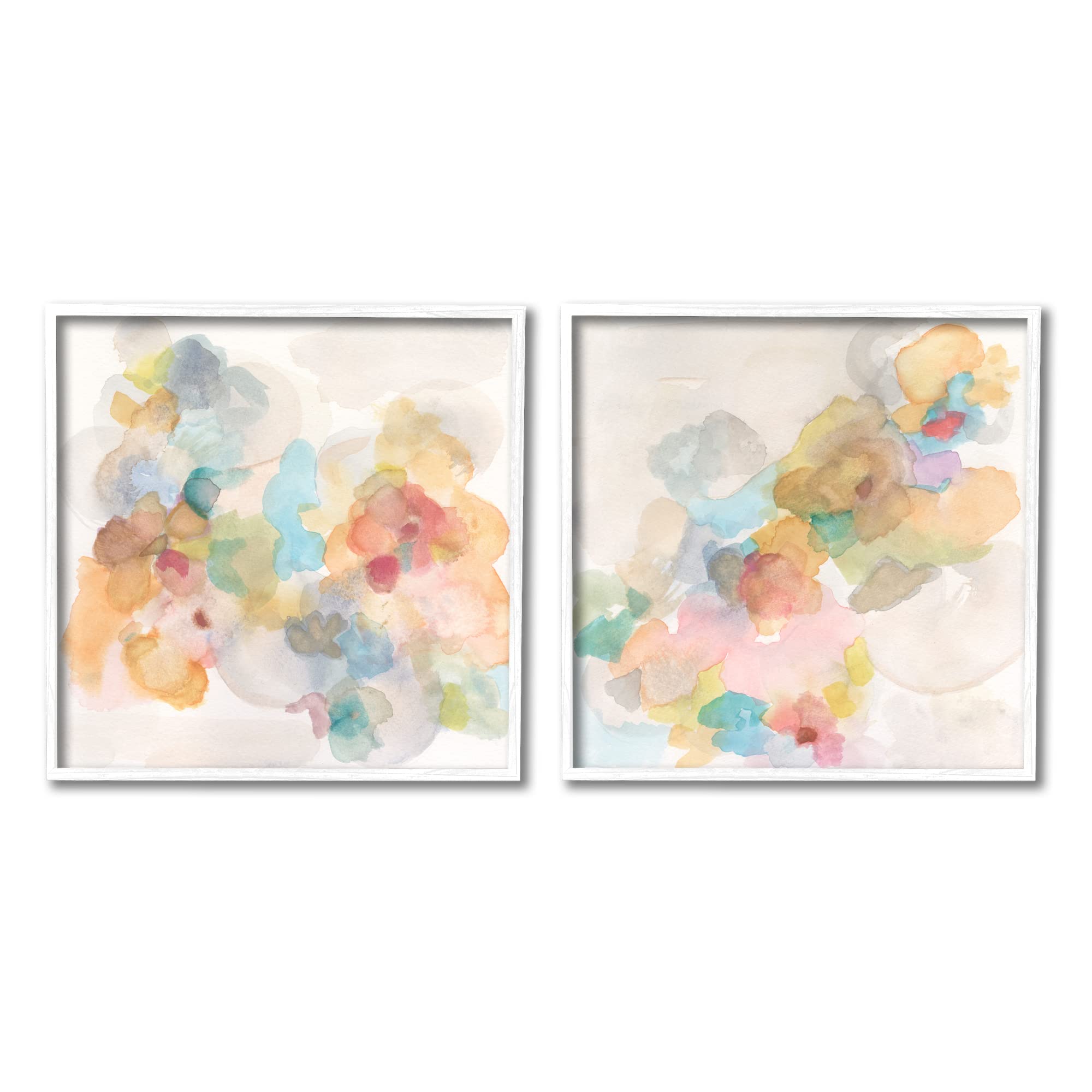 Stupell Industries Abstract Pastel Watercolor Composition 2pc Set Framed Wall Art, Design by Jodi Fuchs