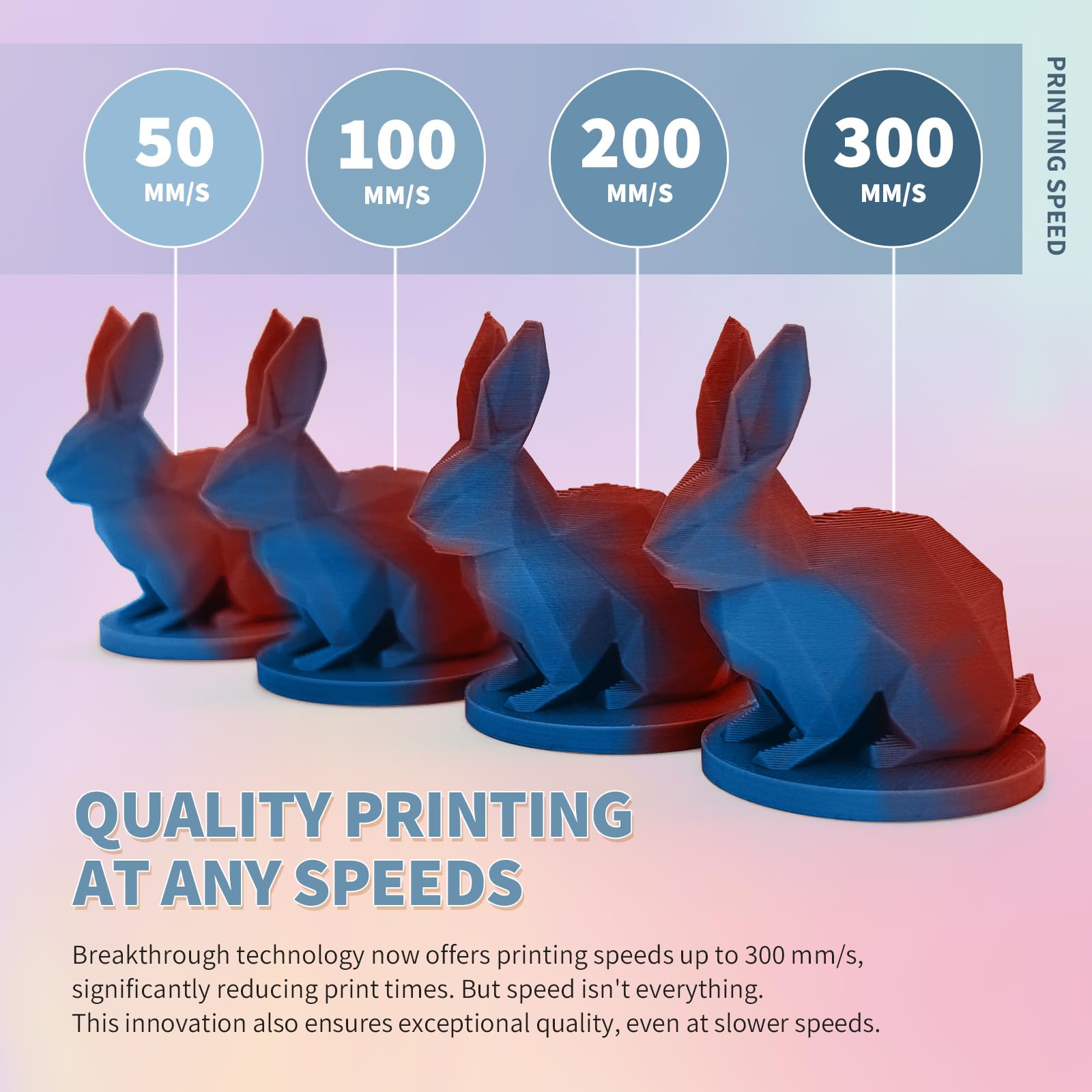 OVERTURE Matte PLA Filamento PLA opaco da 1.75mm, bobina da 1kg, Precisione Dimensionale +/- 0.02 mm, per Stampante 3D (Matte Blu-Rosso)