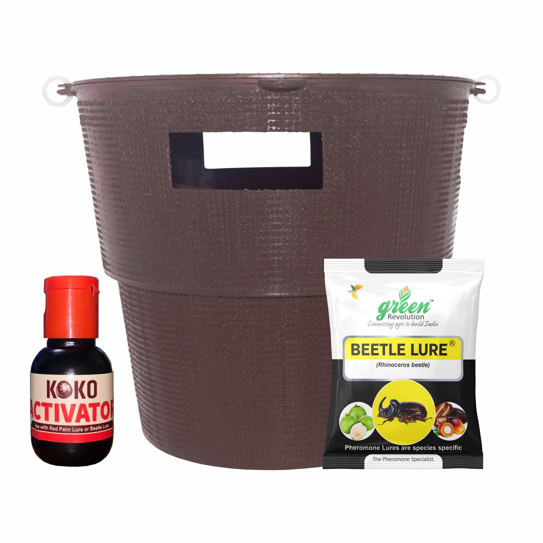 Green Revolution Pack Of 2 Rhinoceros Beetle Pheromone Trap With Lure And Bucket Trap.-image-12