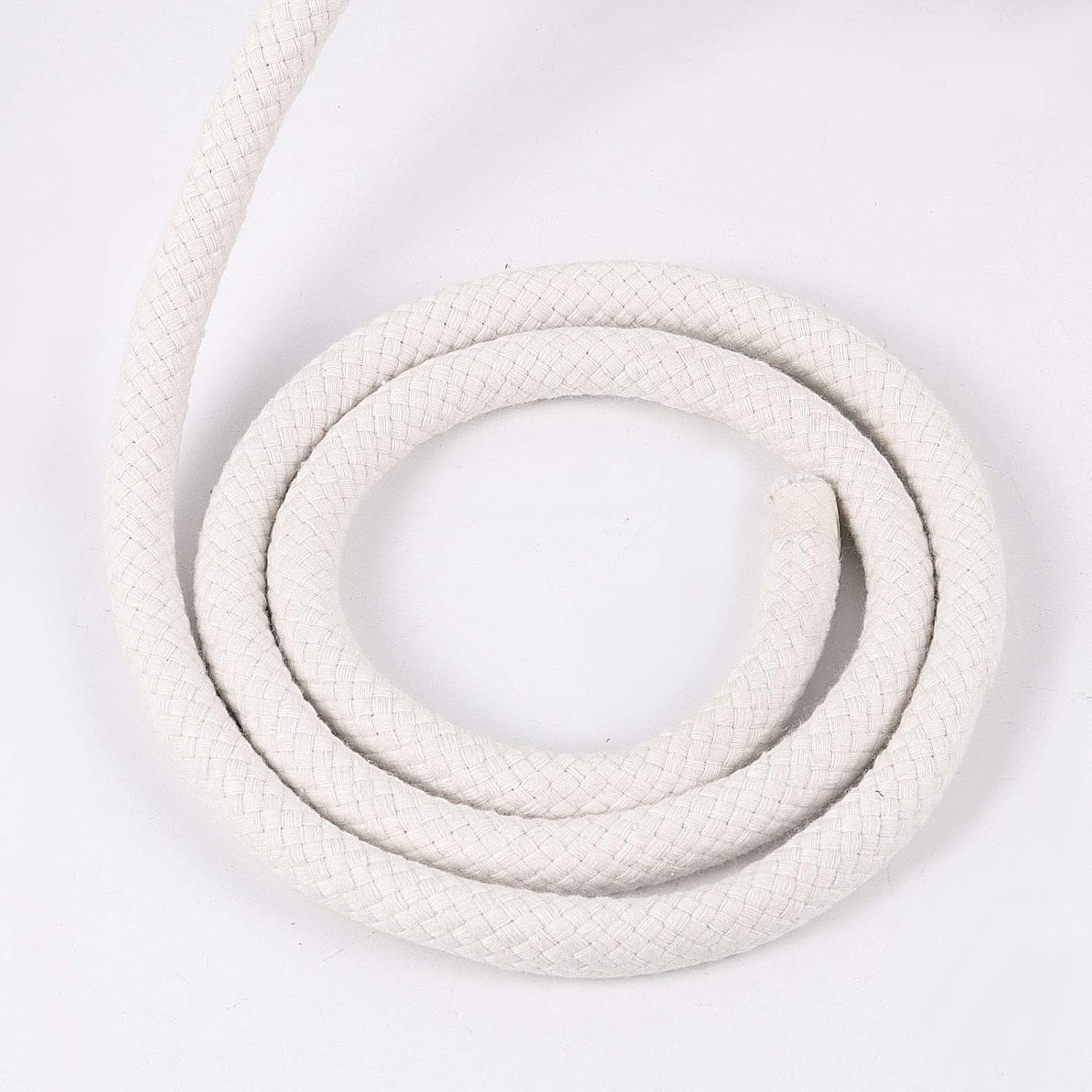 ZOENHOU 131 Feet 1/2 Inch White Braided Cotton Rope, Natural Durable Cotton Twisted Clothesline Rope for Crafting DIY Handmade Projects