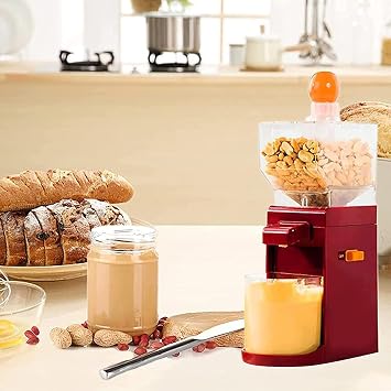 Mini Peanut Butter Machine, Household Peanut Grinder, Electric Grain Grinder with Non-Slip Base, for Almonds, Coffee Bean Grinder [Energy Class A]